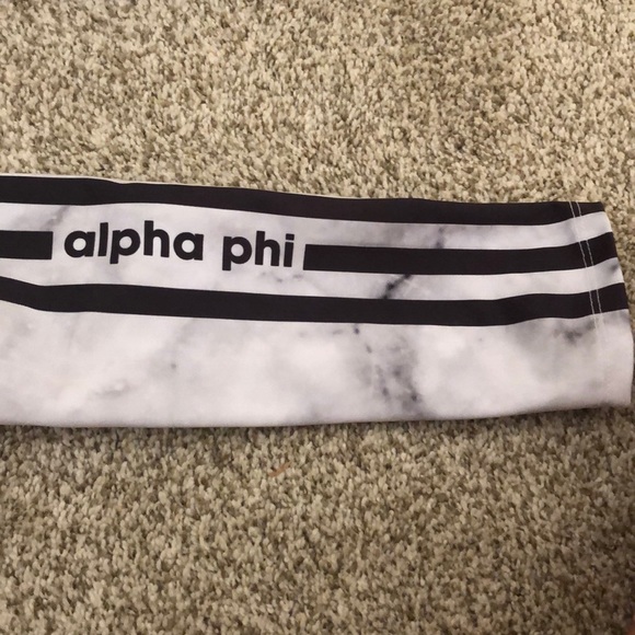 White Marble Alpha phi leggings - Picture 7 of 7